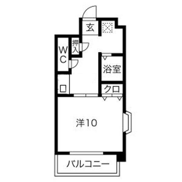 サンマルヤ(1K/3階)の間取り写真