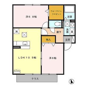 FIND BIRDIE D(2LDK/1階)の間取り写真