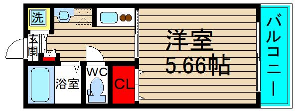 地下鉄堺筋線 堺筋本町駅 徒歩3分 10階建 築17年(1K/8階)の間取り写真