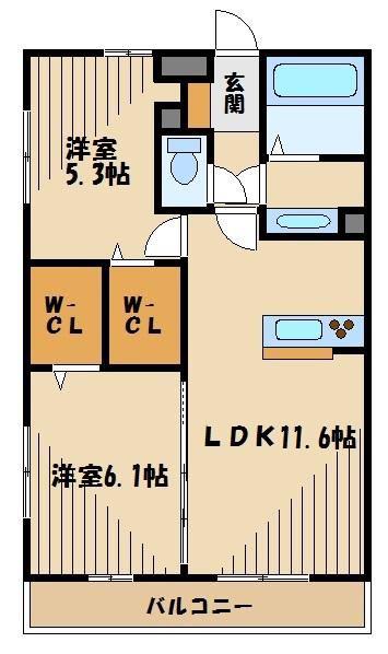 M&SKOWAII(2LDK/2階)の間取り写真