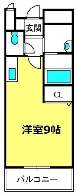 ビサイドアヴェニュー(ワンルーム/2階)の間取り写真