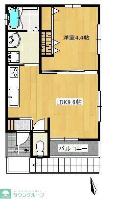 ROOM-デポ(1LDK/2階)の間取り写真
