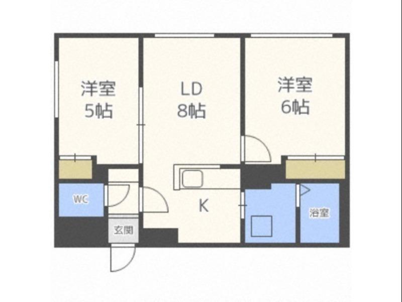BRAMA(2LDK/2階)の間取り写真