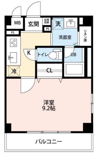 MAISON DE BONHEUR(1K/2階)の間取り写真