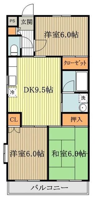 ラ・ヴィオール(3LDK/4階)の間取り写真