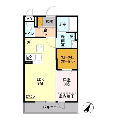 プルミエ(1LDK/1階)の間取り写真