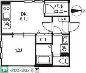 ハーモニーテラス高道町VI(1DK/3階)の間取り写真