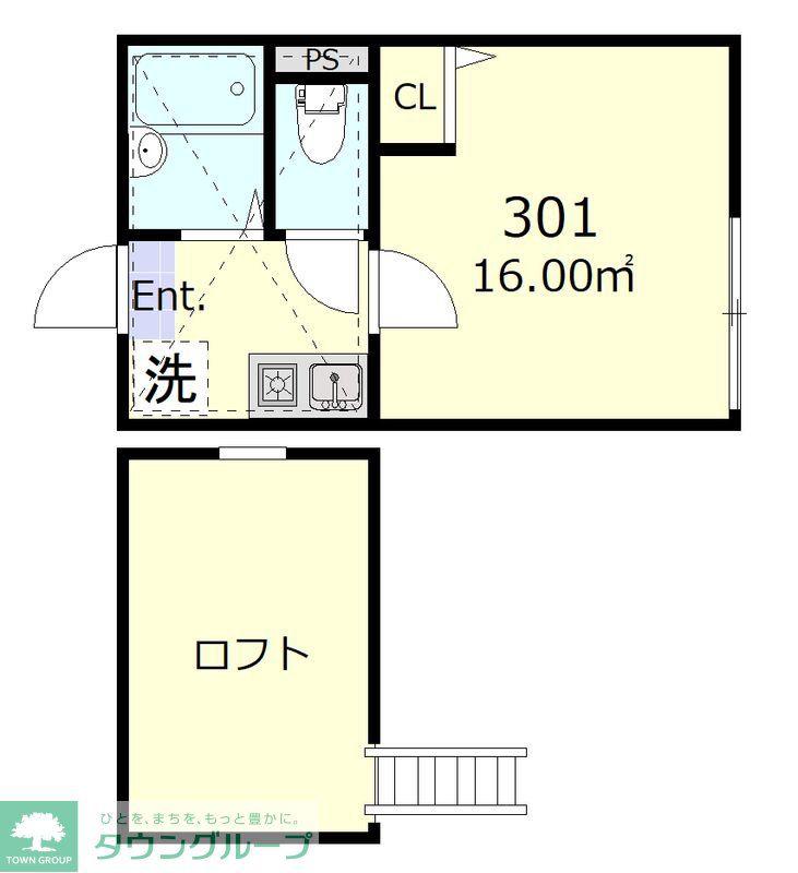GRACE葛西(1K/3階)の間取り写真