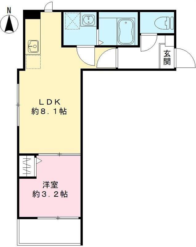グランメゾン椿(1LDK/3階)の間取り写真