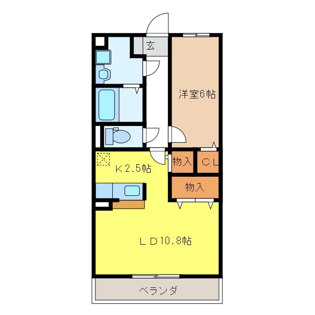 EXCEL COURT(1LDK/3階)の間取り写真