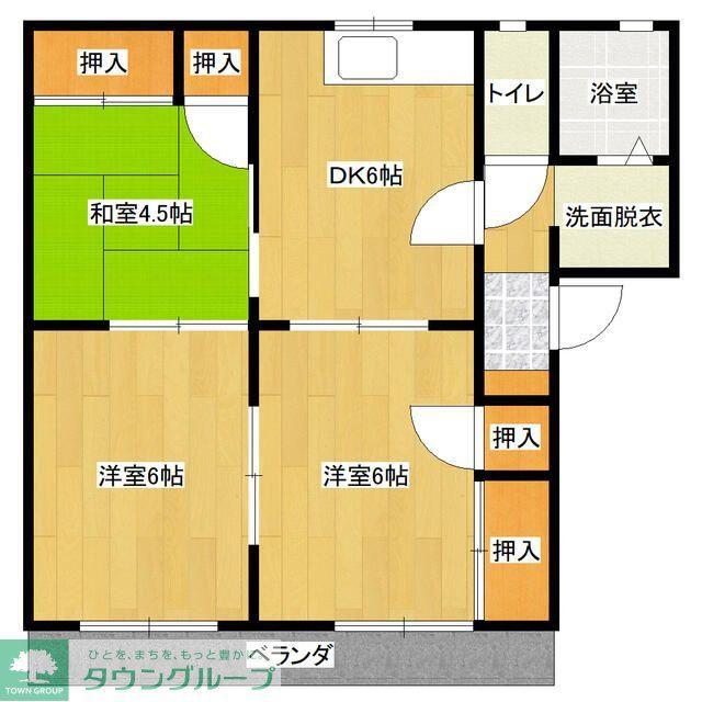 フレグランス千代田(3DK/1階)の間取り写真