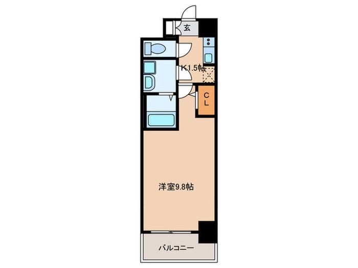 S-RESIDENCE勝川駅前(1K/11階)の間取り写真