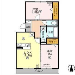 アステール(2LDK/3階)の間取り写真