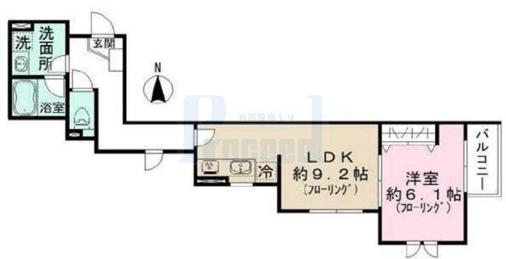 シェール東武練馬(1LDK/2階)の間取り写真