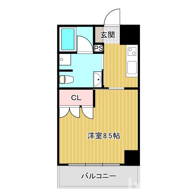 OAZO千里丘(1K/4階)の間取り写真