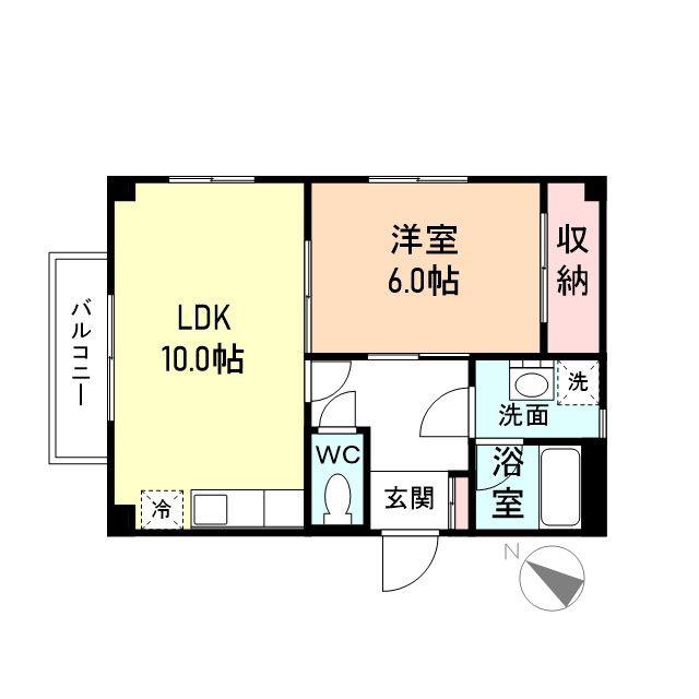 クリオ京田(1LDK/2階)の間取り写真