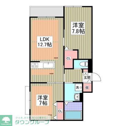 PRIMAVERA MUSASHINO(2LDK/2階)の間取り写真