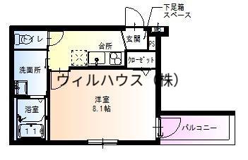 フジパレス堺鳳中6番館(1K/1階)の間取り写真