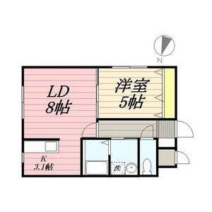 プルーオムN10(1LDK/3階)の間取り写真
