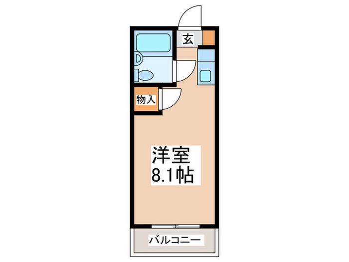 シャルム堀之内(ワンルーム/2階)の間取り写真