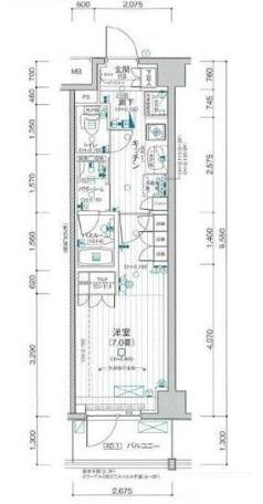 DUO STAGE調布国領MAXIV DUE(1K/4階)の間取り写真