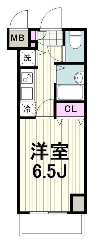 トーシンフェニックス新横濱イクシール(1K/10階)の間取り写真
