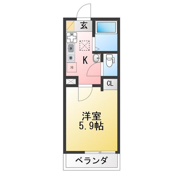 MKY金沢文庫(1K/1階)の間取り写真