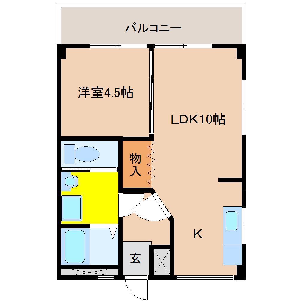 シーフレーバーハイム(1LDK/3階)の間取り写真