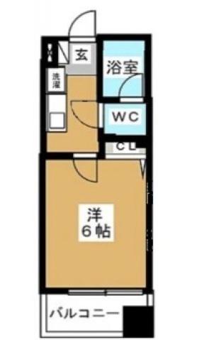 プレミアリーフ北品川(1K/8階)の間取り写真