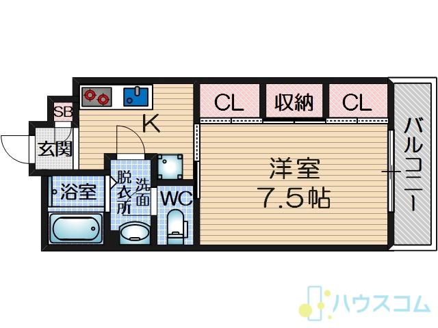 リブリ・オズウィーク(1K/2階)の間取り写真