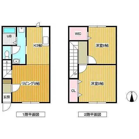 ベルメゾン(2LDK/1階)の間取り写真