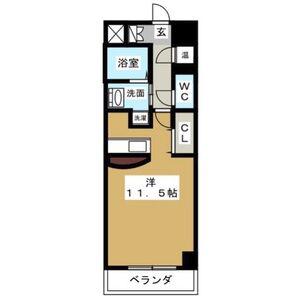 マリオン千種(ワンルーム/10階)の間取り写真