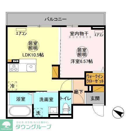 グレイズシアII(1LDK/3階)の間取り写真