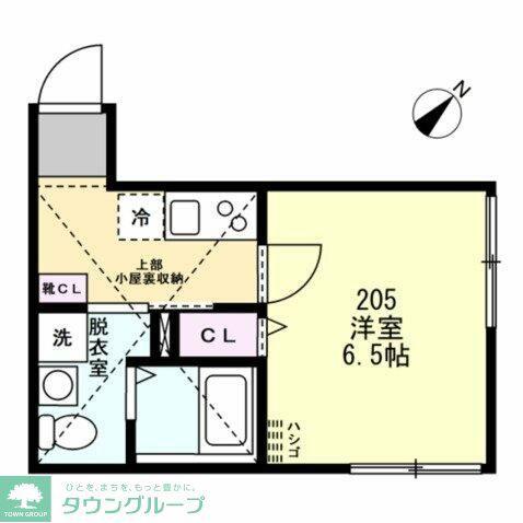 ベイルーム川崎大師橋(1K/2階)の間取り写真