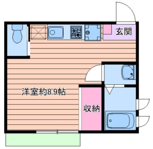 アミックス学芸大学(ワンルーム/1階)の間取り写真