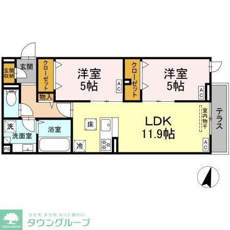 セレスティア江戸川II(3LDK/3階)の間取り写真