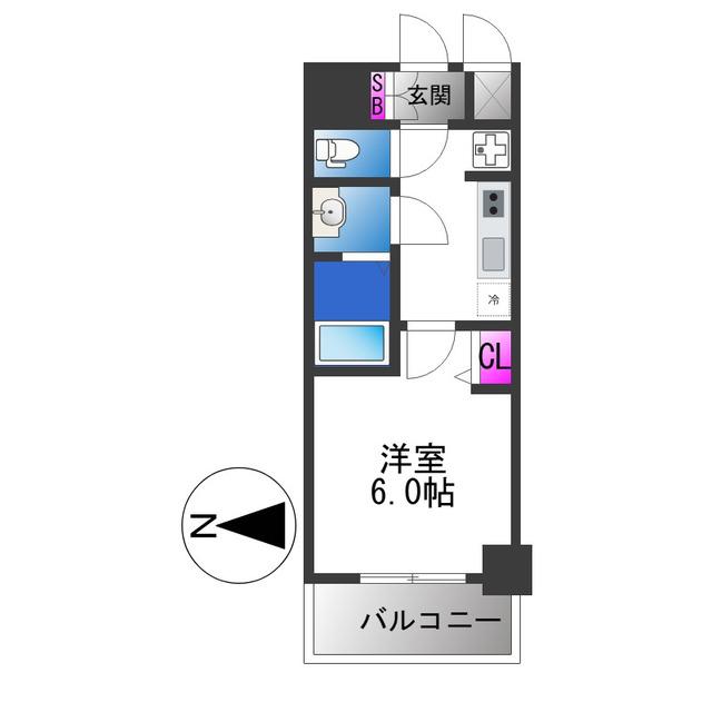アドバンス大阪ベクエム(1K/3階)の間取り写真