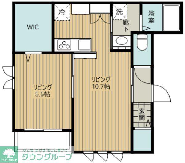 BELL TREE I(1LDK/3階)の間取り写真