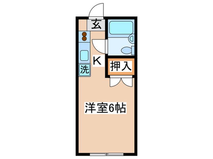 サンハイツ(1K/2階)の間取り写真