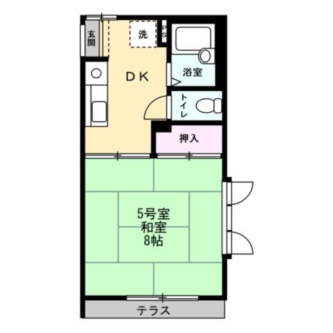 ハイムアーゼル(1K/1階)の間取り写真