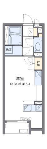 ミランダサウス VIEW(ワンルーム/1階)の間取り写真