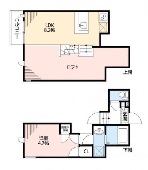 CB井尻オーブ(1SLDK/2階)の間取り写真