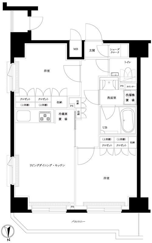 ルーブル西新井(2LDK/9階)の間取り写真