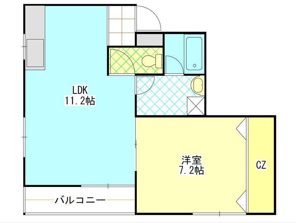 アルファライフ20(1LDK/2階)の間取り写真