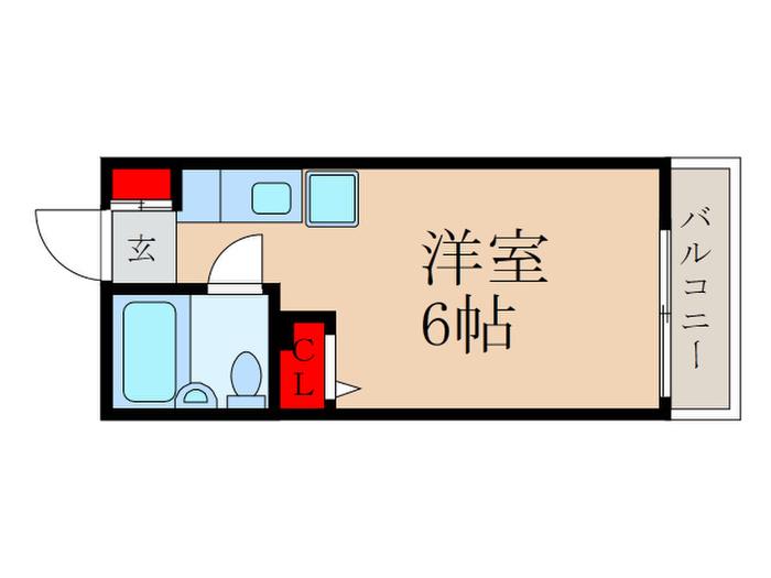メゾン中央(ワンルーム/3階)の間取り写真