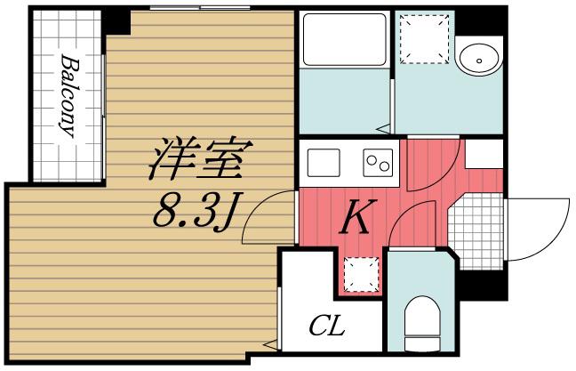 SERRA蘇我(1K/3階)の間取り写真