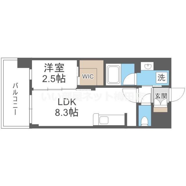 コンフォリア・リヴ淡路(1LDK/10階)の間取り写真