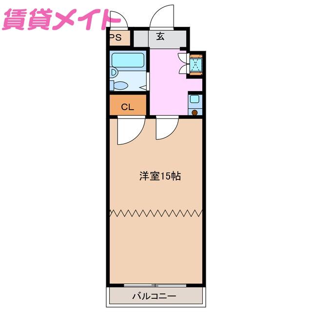 EXCELLENT WING(1K/3階)の間取り写真