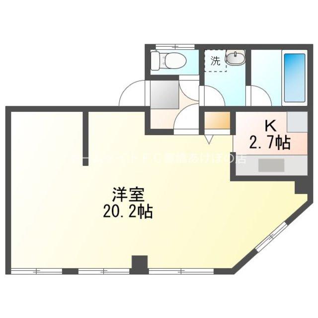 8HAUS(1K/3階)の間取り写真