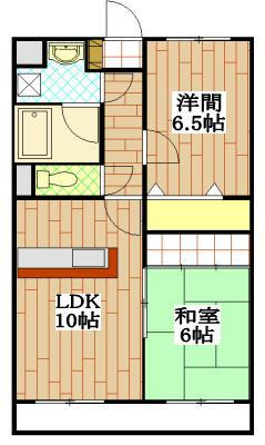 エル・ドラードII(2LDK/2階)の間取り写真
